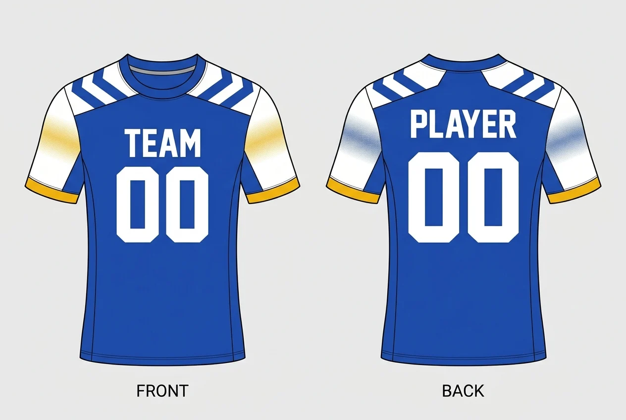 Sentinel Flag Football Jersey, front and back