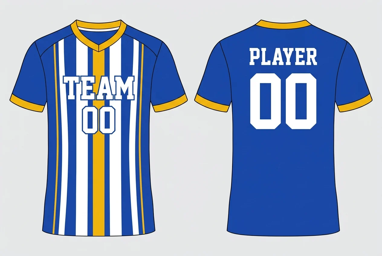 Vantage Soccer Jersey, front and back